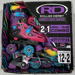 Roller Derby 2 in 1 In-line + Quad Combo